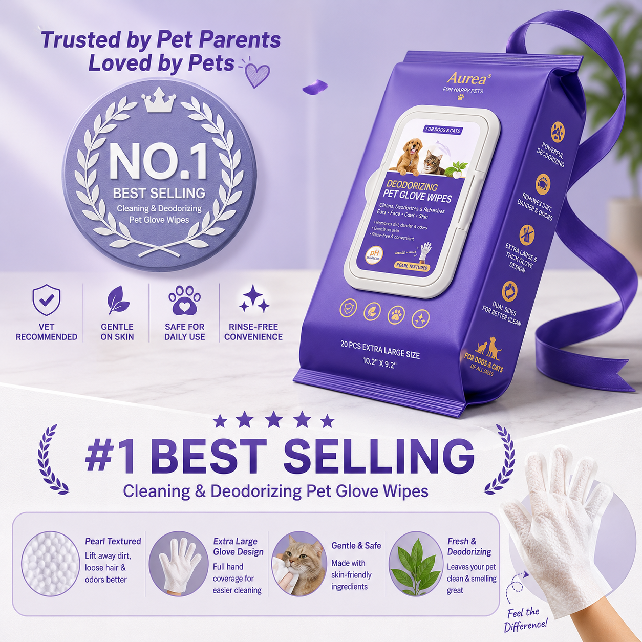 Auréa™ Pet Wipes
